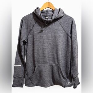 RBX Charcoal Gray Women's Lightweight Hoodie with Toggle Neckline Size Medium